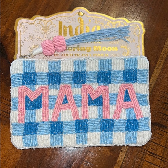 Made In India | “Mama” Beaded Bag 🩷🩵 - Picture 1 of 6
